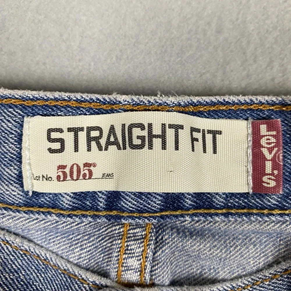 Levi's 505 Straight Fit Medium Wash Denim Jeans Mens 36 Blue‎